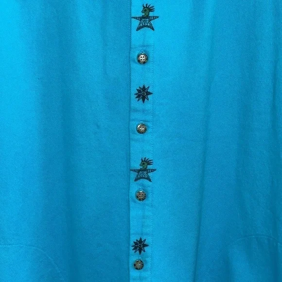 Byrkit Inc NWT Teal Blue Long Sleeve Shirt - Picture 6 of 16